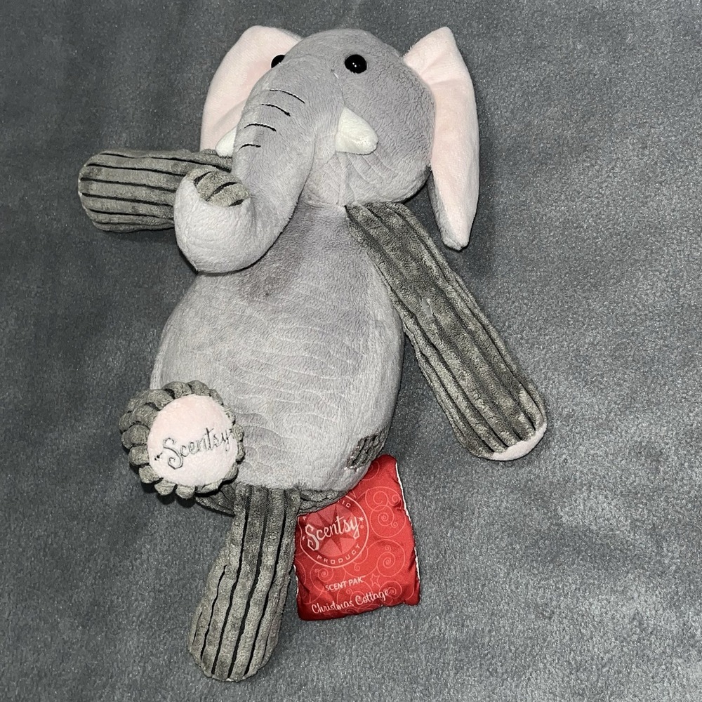 Scentsy Buddy Elephant Stuffed Animal Plush Corduroy Sensory With Scent Pack